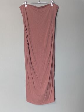 Thyme Maternity Women's Mauve Strapless Maxi Dress
